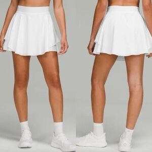 Lululemon Court Rival Perforated High Rise Skirt - 4 - white